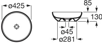 Roca Bol (A32787M080) Габаритні розміри