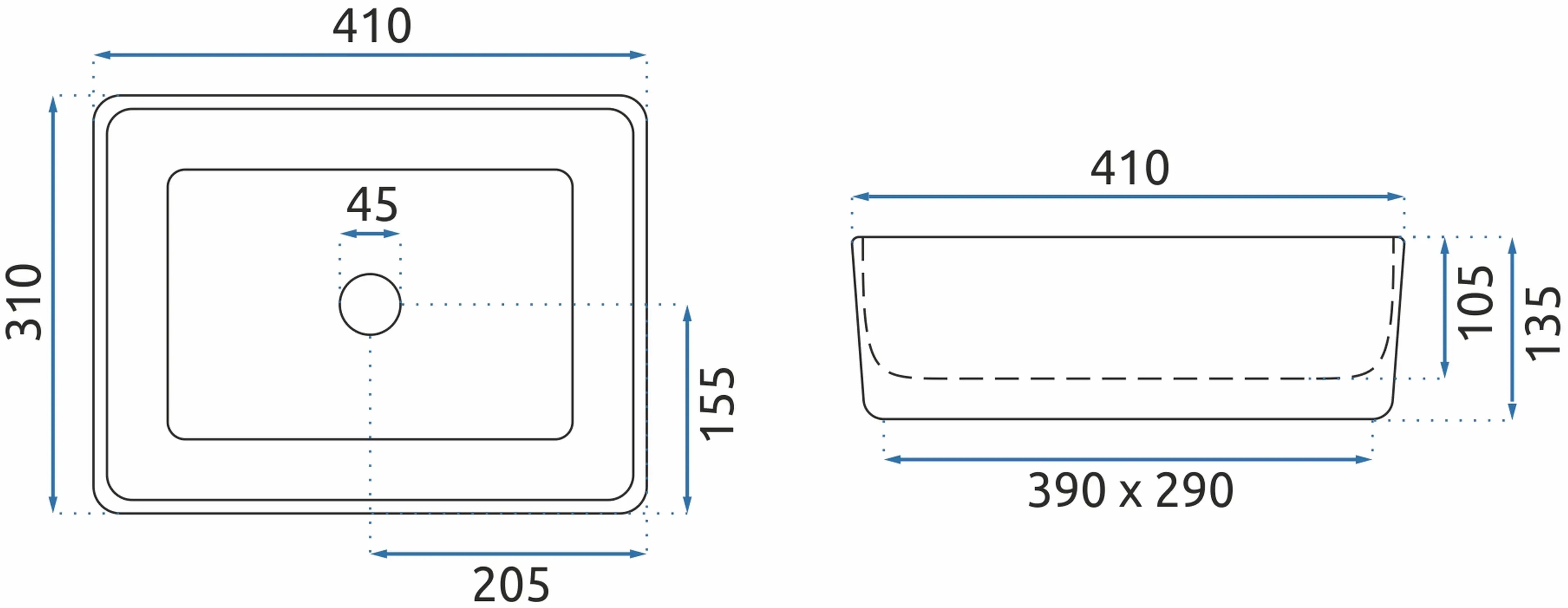 Rea Anita Mini (REA-U0952) Габаритні розміри