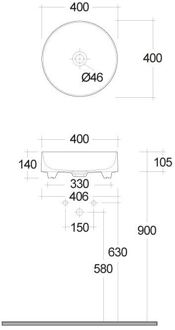 Kludi Resa R (58CW1043) Габаритні розміри