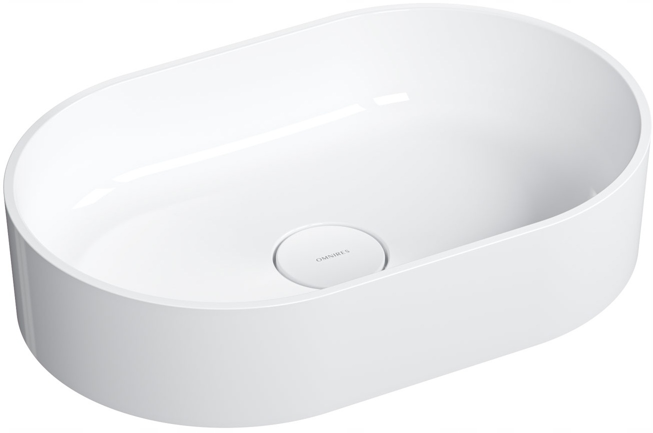 Раковина Omnires Ovo 55x36 white (OVOUNBP)