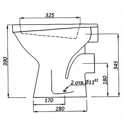 Kolo Idol M1300000U Габаритные размеры
