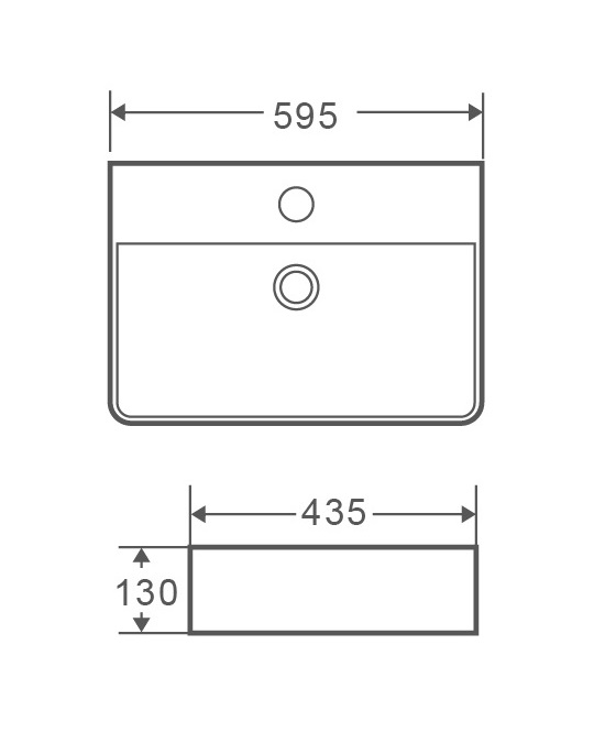 Romstal Iris 60x42x12 см (LT-2173) Габаритні розміри