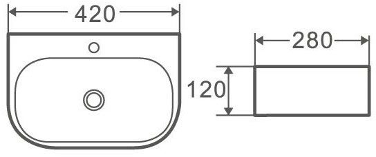 Romstal Rare 42x28x12 см (LT-5039) Габаритные размеры