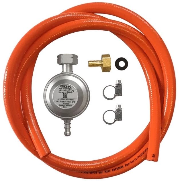 Набор для подключения GOK редуктор 37 мбар + шланг 200 см + штуцер (H0937200HS)