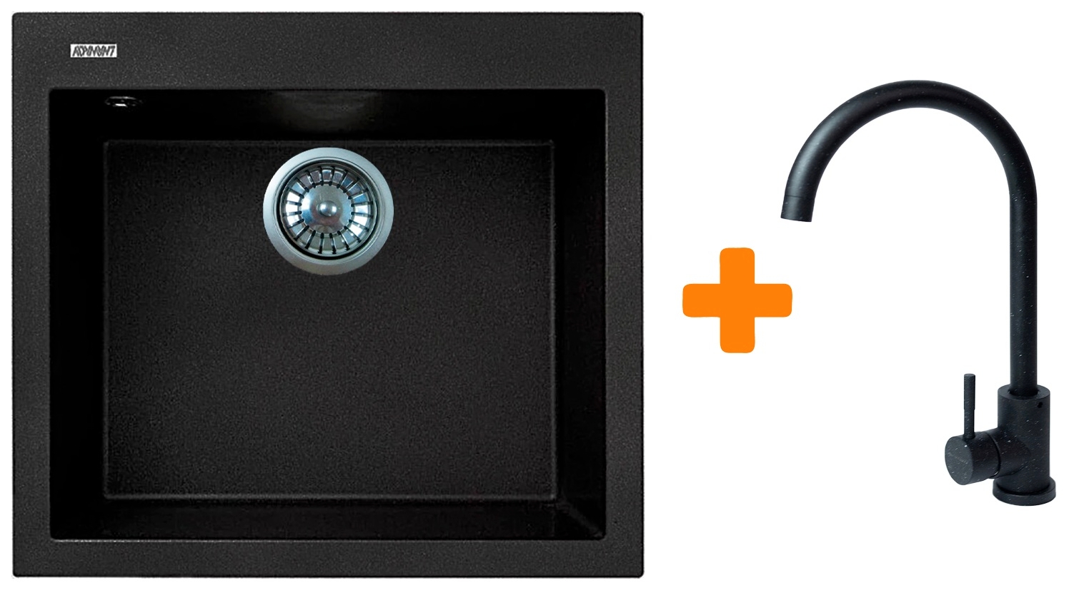 Кухонная мойка Adamant Univer 560x500x200мм черный (4824296912103) цена 5294 грн - фотография 2