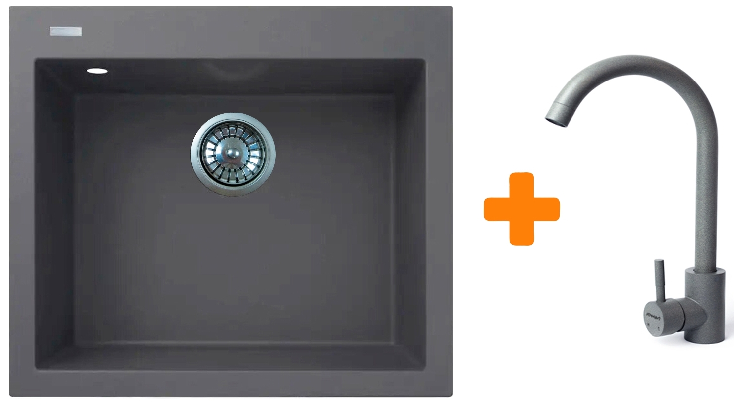 Кухонная мойка Adamant Univer 560x500x200мм серый (4824296912104) цена 5294 грн - фотография 2