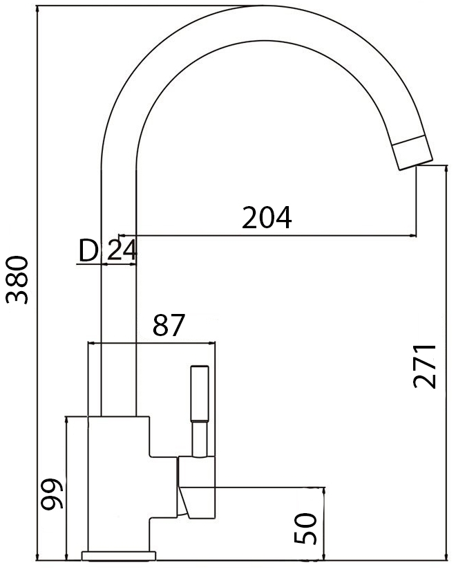 Adamant Sun 510x200мм avena (4824296910106) Габаритные размеры