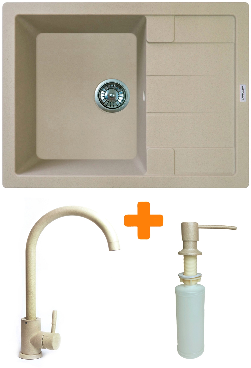 Кухонная мойка Adamant Anila 645x495x200мм сахара (182496900302) цена 5887 грн - фотография 2