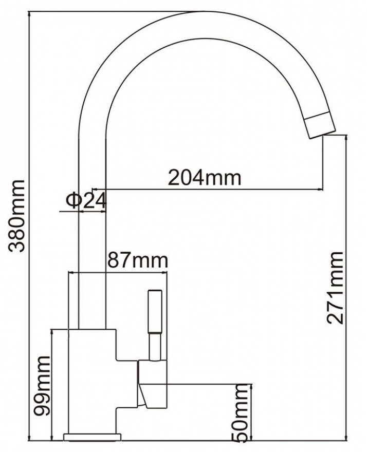 Adamant Anila 645x495x200мм чорний (182496910303) Габаритні розміри