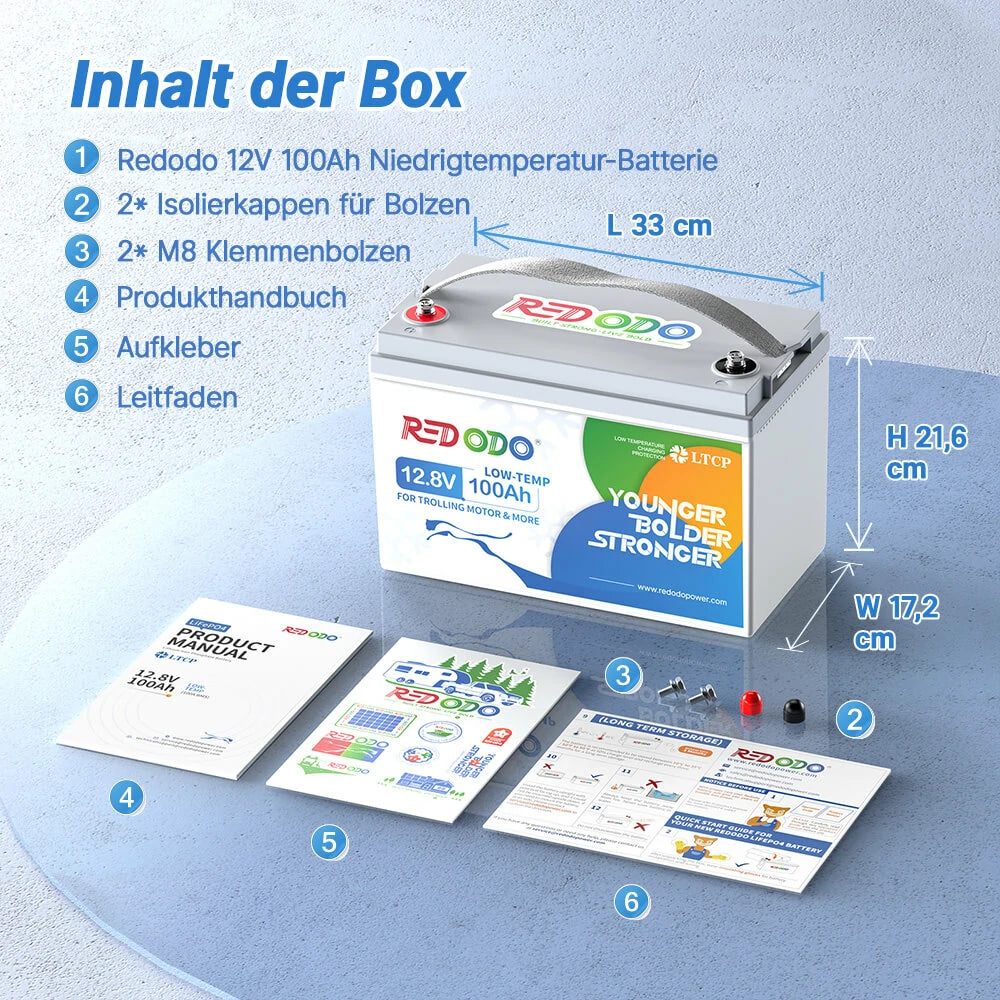 Акумуляторна батарея Redodo LiFePO4 12.8V, 100Ah, 1280Wh, Low-Temp, BMS 100A ціна 14888 грн - фотографія 2