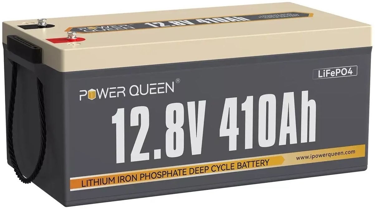 Power Queen LiFePO4 12.8V 410Ah, 5240Wh, BMS 250A