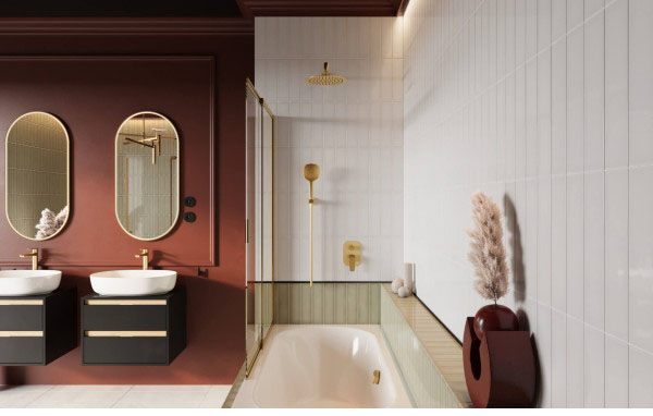 Шторка для ванны Excellent Liner 110x140 см золото (KAEX.2940.1100.LP) цена 28280 грн - фотография 2