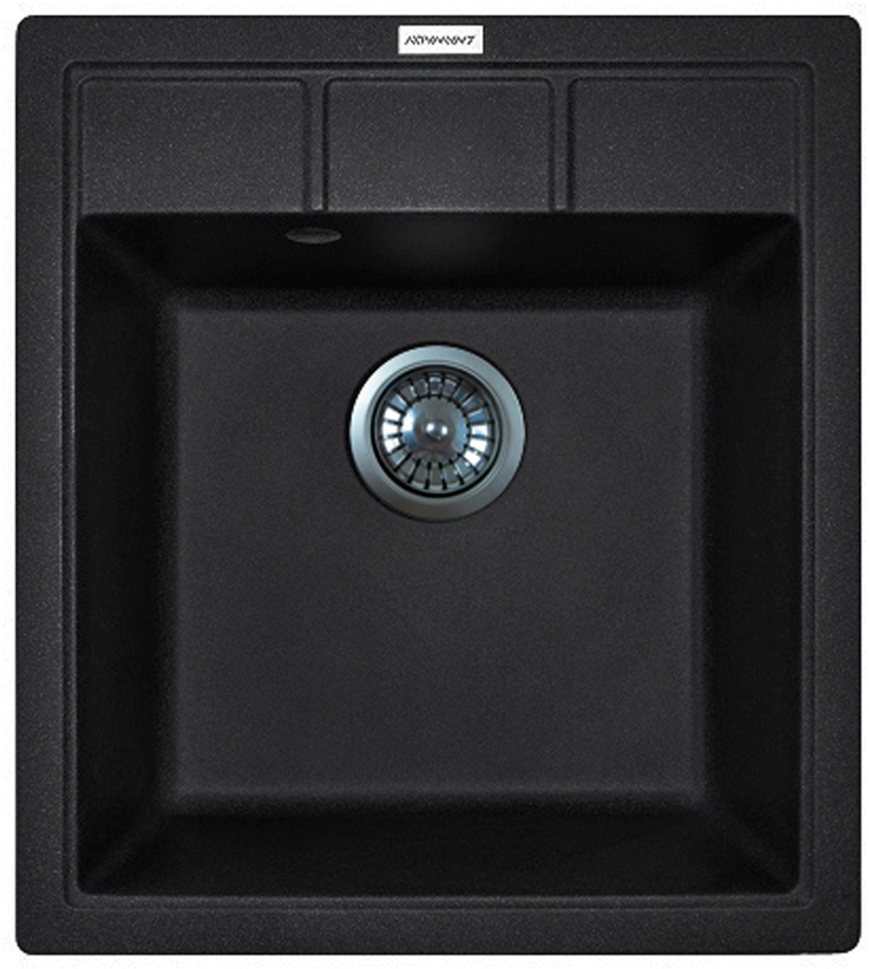 в продажу Кухонна мийка Adamant Brick 460x515x200мм чорний (4824296209203) - фото 3