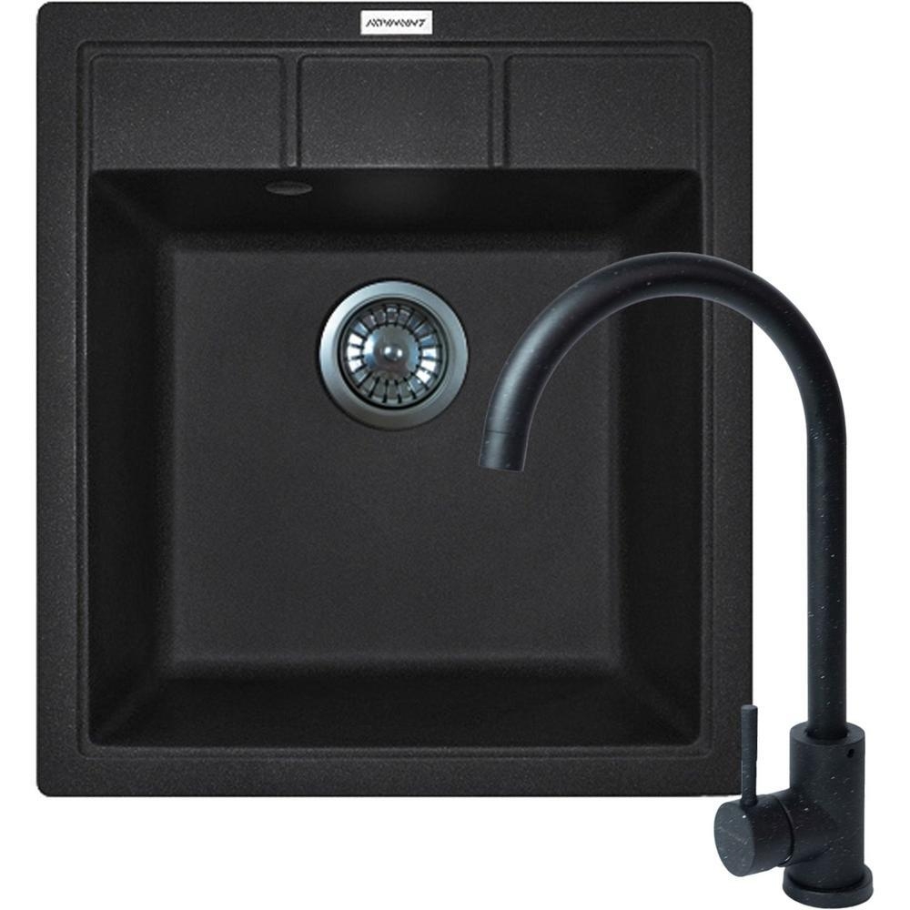 Кухонна мийка Adamant Brick 460x515x200мм чорний (4824296209203)