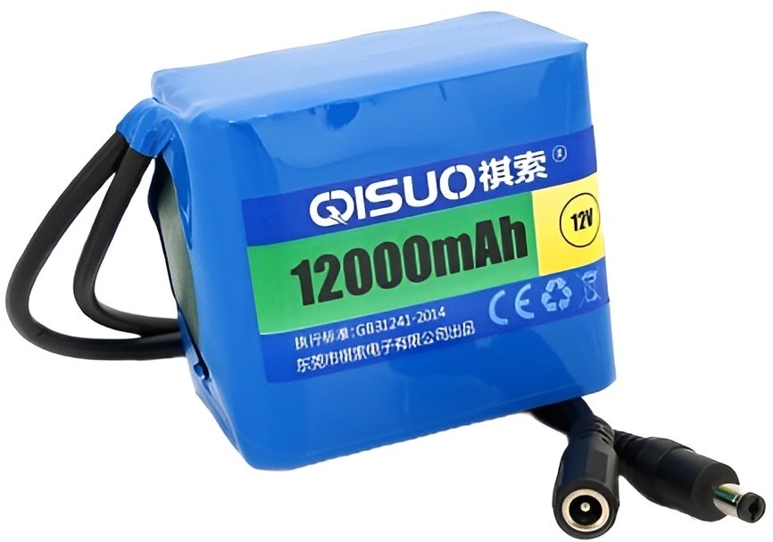 Акумулятор QiSuo 12V 12A Li-ion 18650, DC5.5x2.1 (QS-1212)