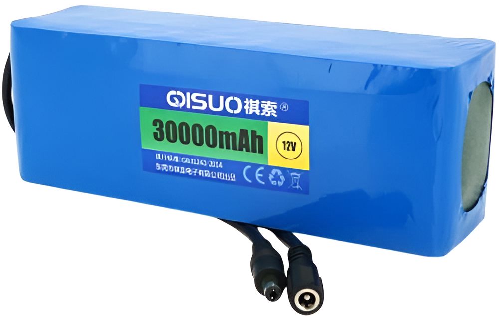 Акумулятор QiSuo 12V 30A Li-ion 18650, DC5.5x2.1 (QS-1230)