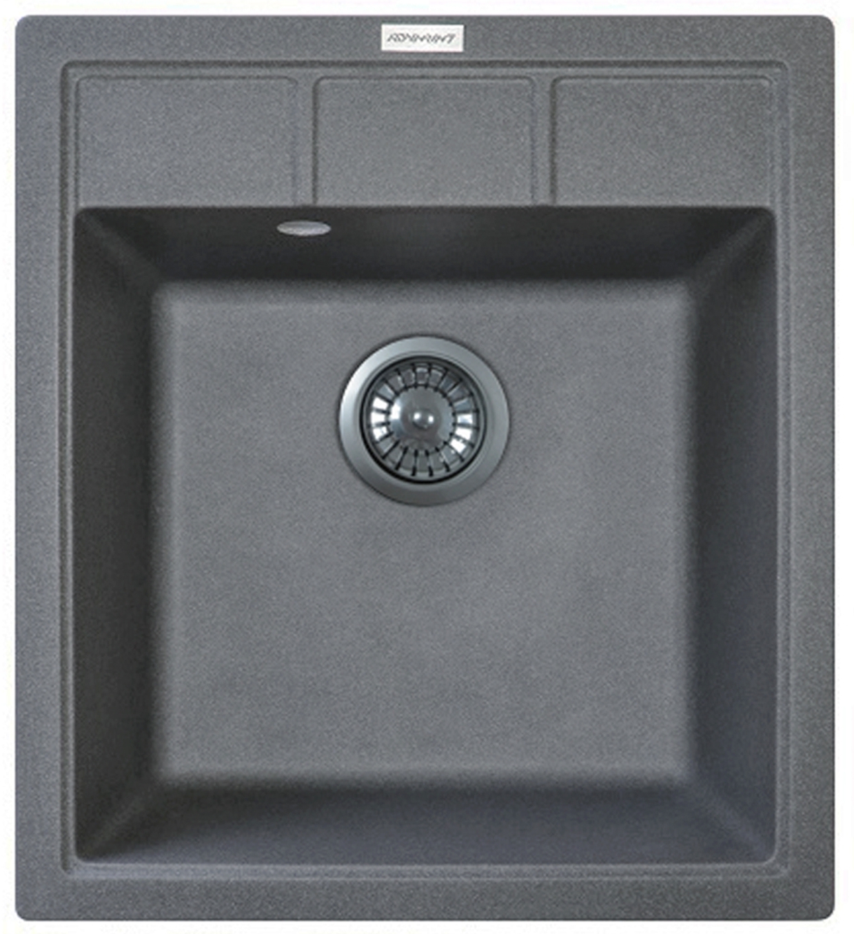 в продажу Кухонна мийка Adamant Brick 460x515x200мм сірий (4824296209204) - фото 3