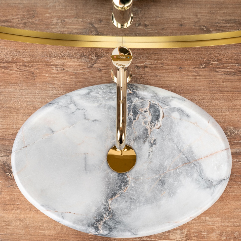 Раковина Rea Linda 34,1x48,3 granit mat (REA-U8567) отзывы - изображения 5