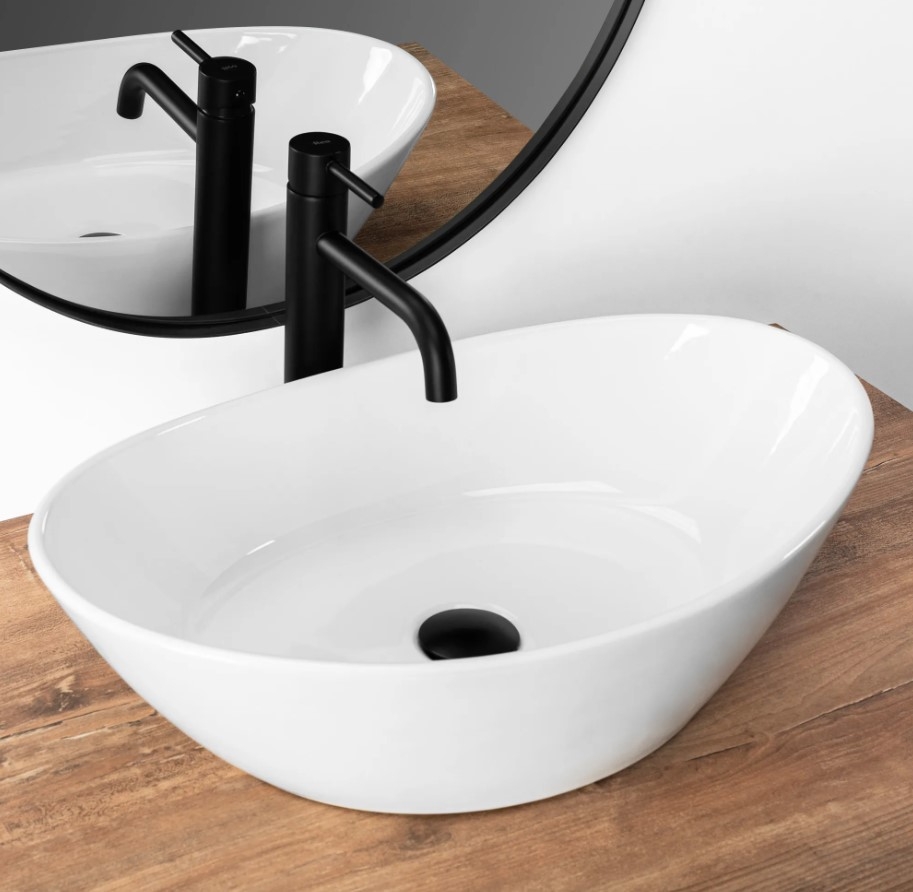 Раковина Rea Kate 55,5x33,5 white (REA-U6801) цена 4095 грн - фотография 2