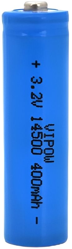 Аккумулятор Vipow 14500 LiFePO4 TipTop, 400mAh, 3.2V, Blue Q50/500 (IFR14500-400mAhTT)