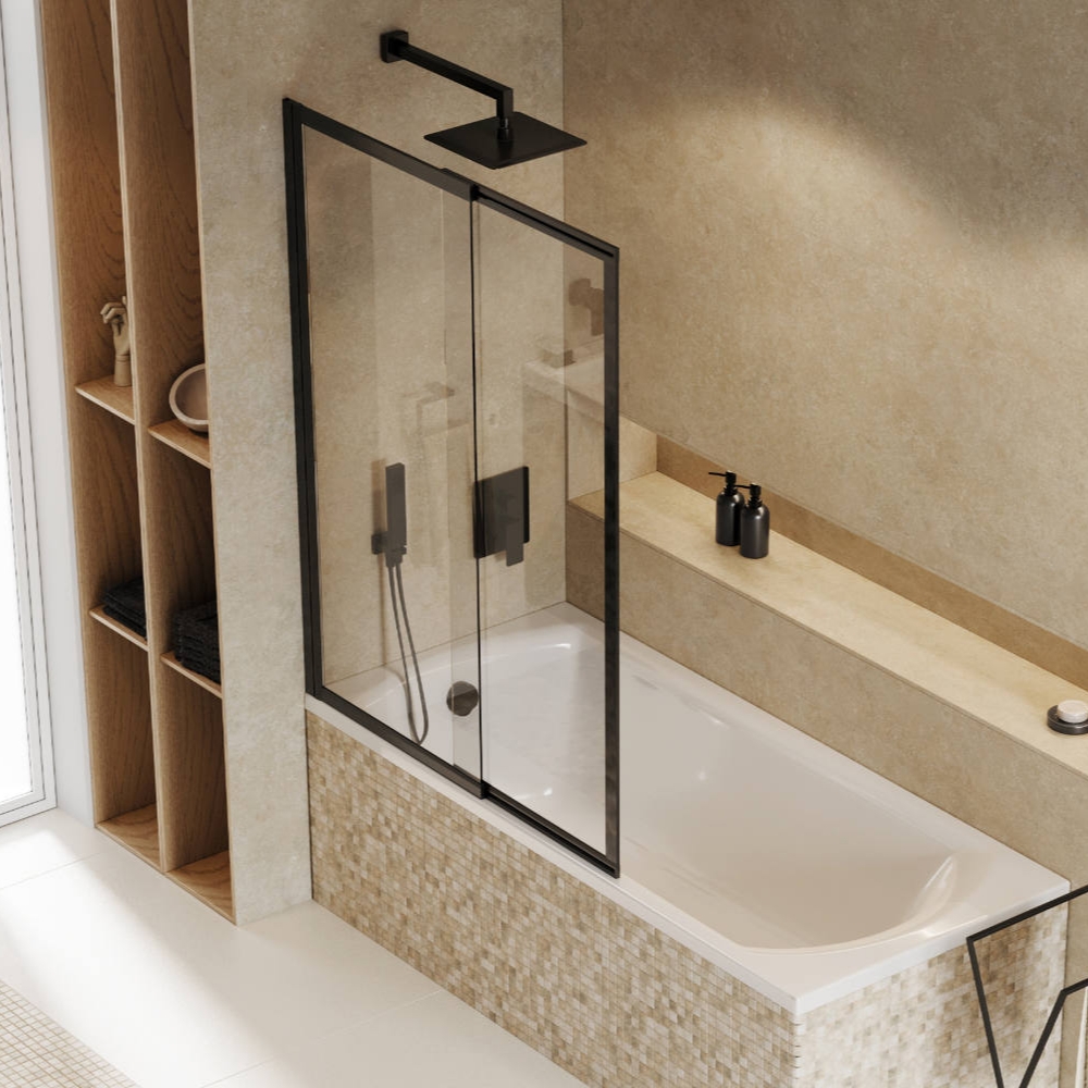 в продаже Шторка для ванны Excellent Liner 110x140 см черная (KAEX.2930.1100.LP) - фото 3