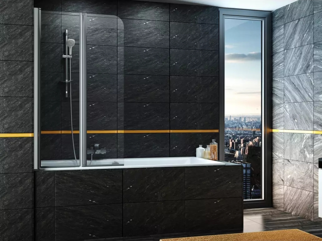 Шторка для ванны Excellent Fliper 80x140 см левая (KAAX.1309.800.LE) цена 17864 грн - фотография 2