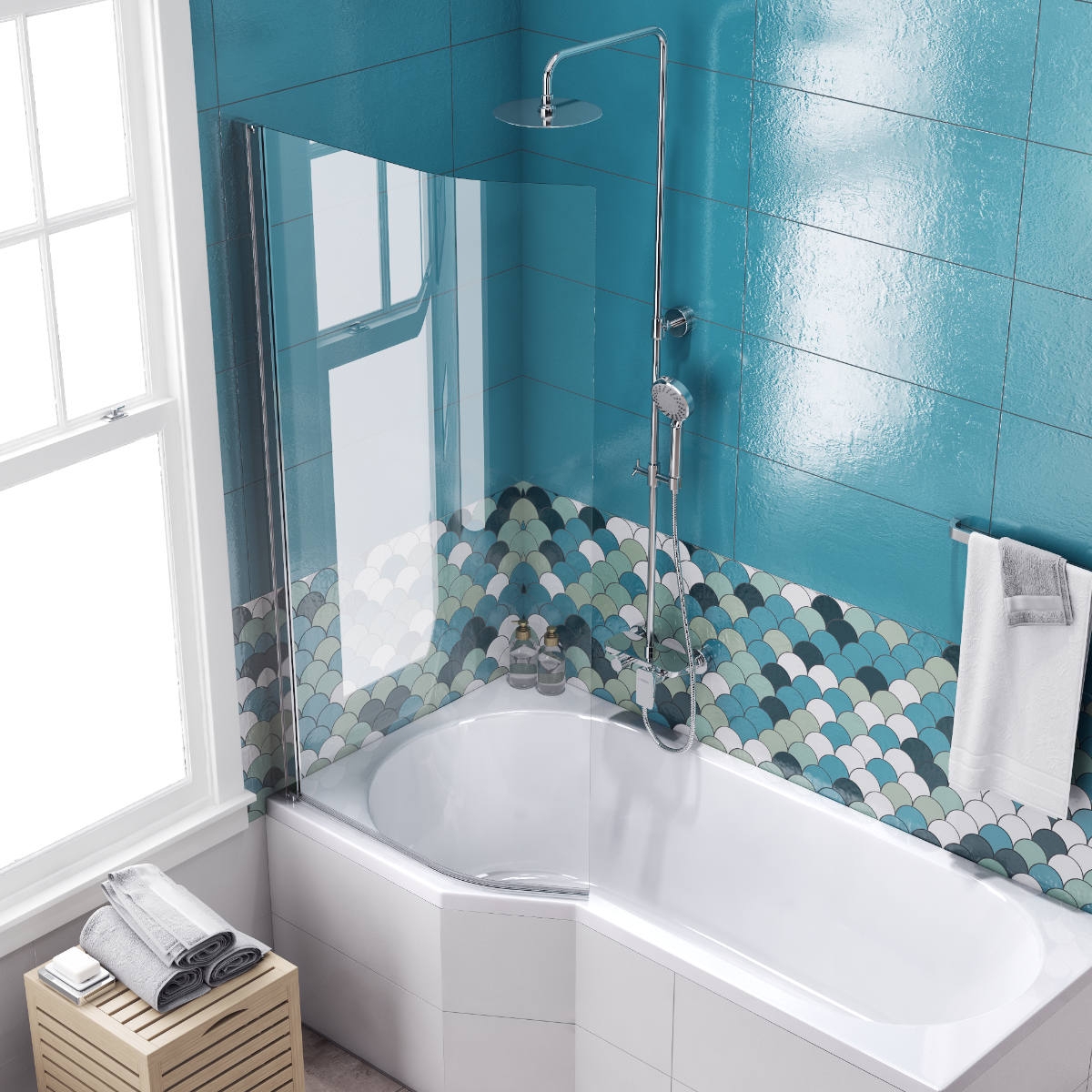 Шторка для ванны Excellent Be Spot 75x140 левая (KAEX.2309.750.LE) цена 19824 грн - фотография 2