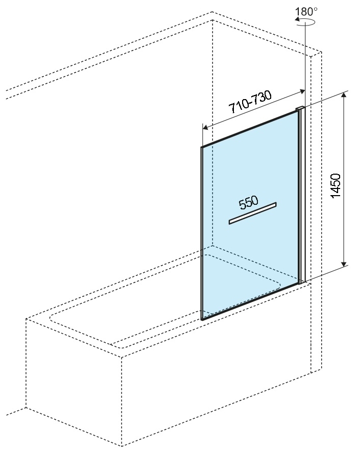 Excellent Seria 900 75x145 см (KAAC.1609.730.LP) Габаритные размеры