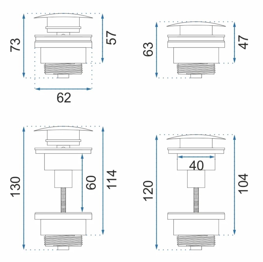 Rea Sofia 27x34 (REA-U0623+REA-B4103+REA-A5216/A5218) Габаритные размеры