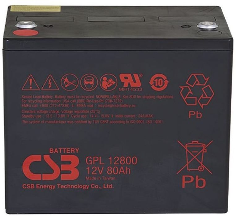 Акумулятор CSB 12V 80Ah (GPL12800)