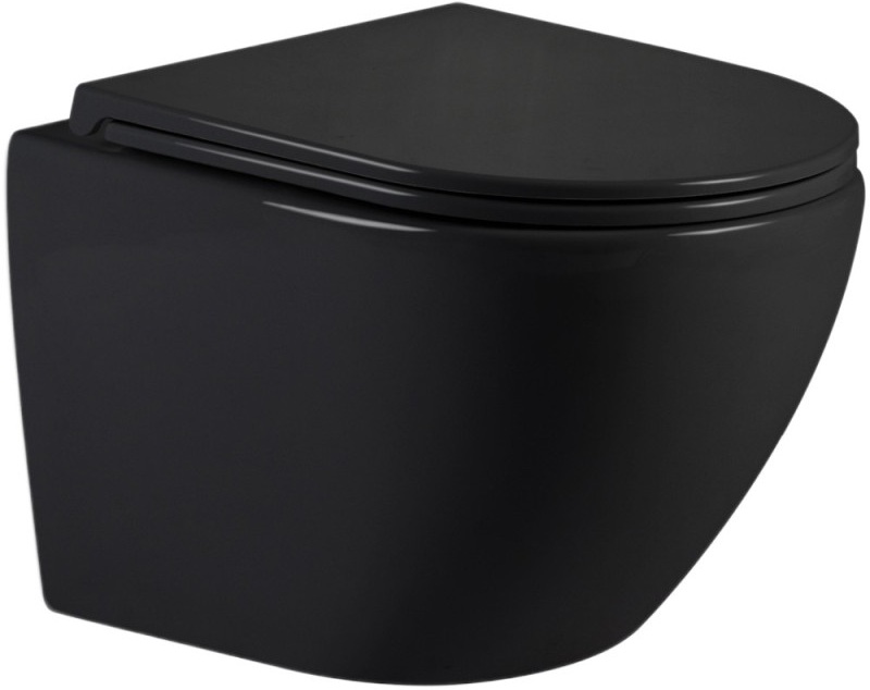 Унітаз підвісний Q-Tap Jay Ultra Quiet, Matt Black (QT07335177MB)