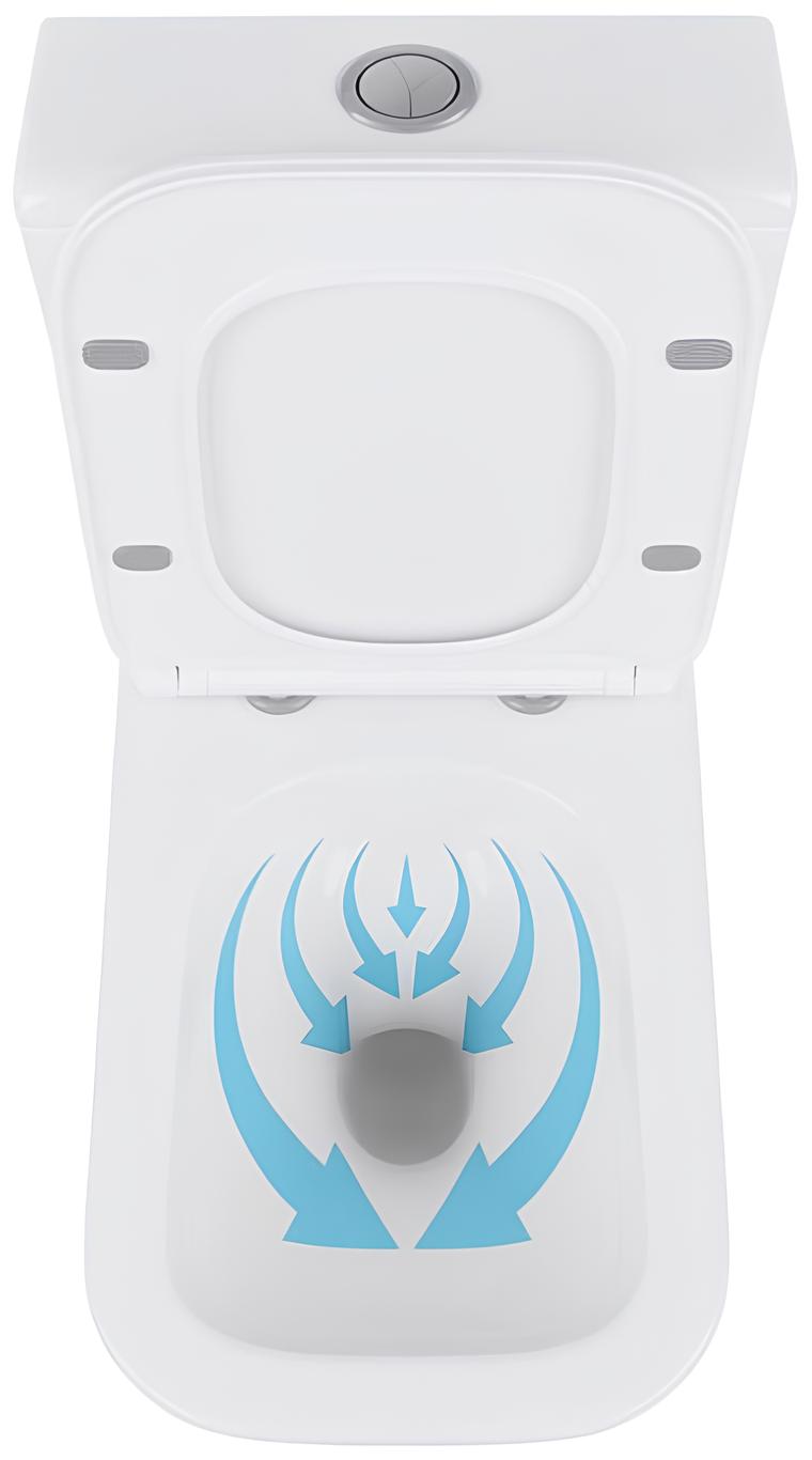 Унітаз-компакт Q-Tap Crow Eco Rimless (QTCRO27W48750) відгуки - зображення 5