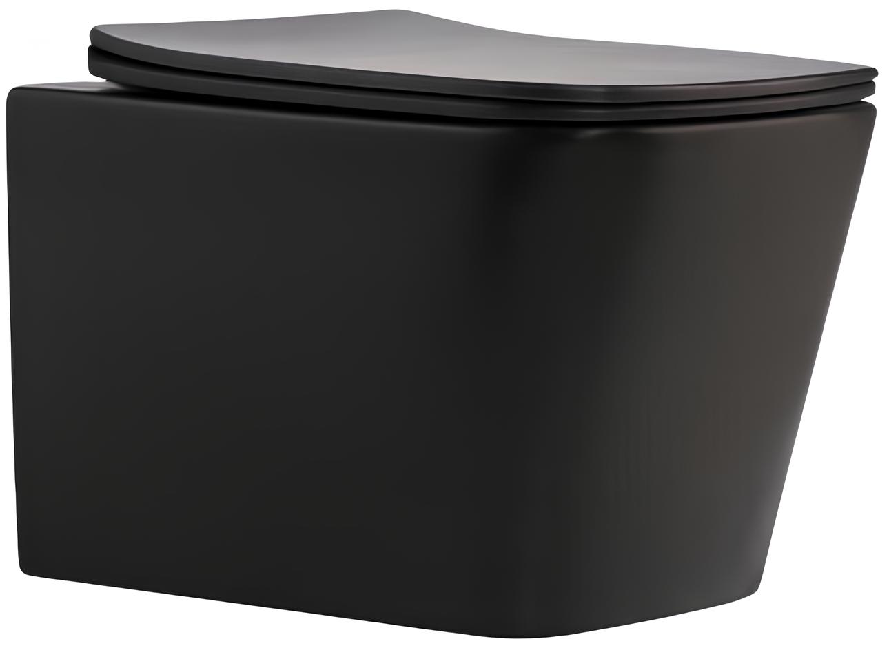 Унітаз підвісний Q-Tap Tern New Ultra Quiet, Matt Black (QT17332303ASMB)