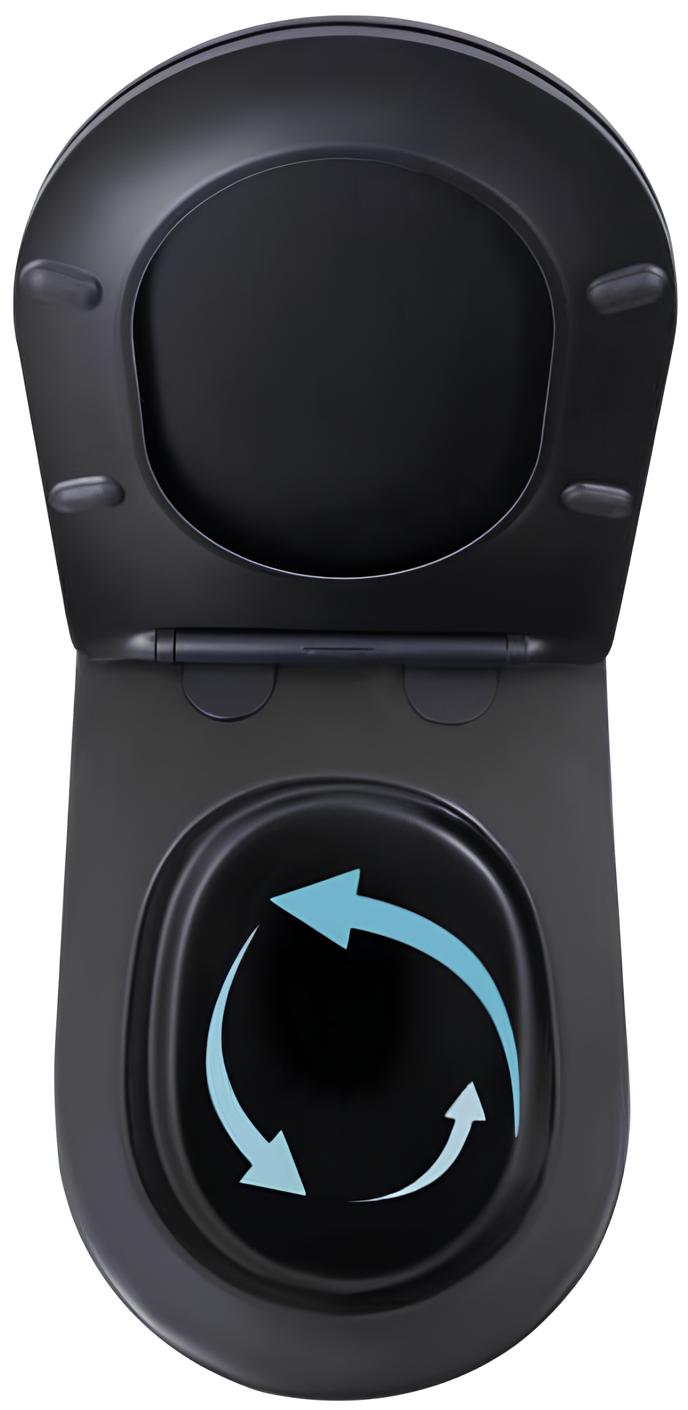 Унітаз підвісний Q-Tap Scorpio Ultra Quiet, Matt Black (QT14332380AMB) відгуки - зображення 5
