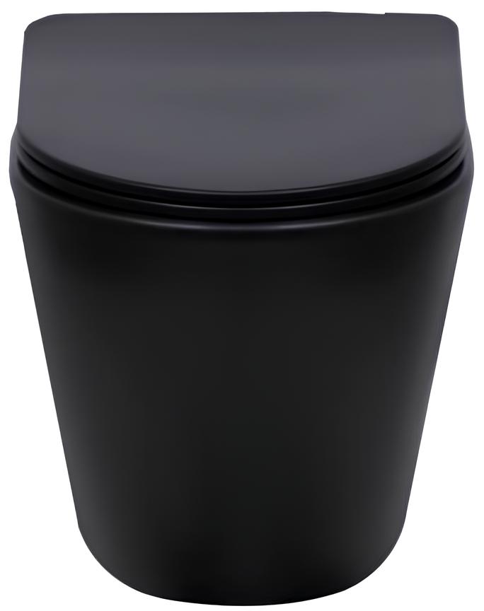 Унітаз підвісний Q-Tap Scorpio Ultra Quiet, Matt Black (QT14332380AMB) ціна 11591 грн - фотографія 2