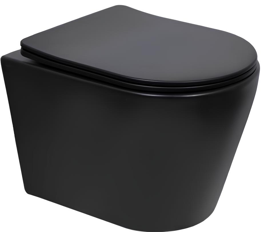 Унітаз підвісний Q-Tap Scorpio Ultra Quiet, Matt Black (QT14332380AMB)