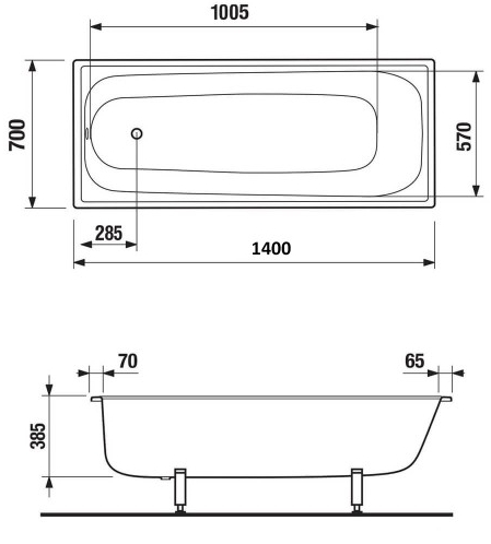 Smavit 140x70 (1140101) Габаритні розміри