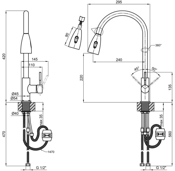 Lidz Aria 015FL LDARI015FLNKS34945 уценка Габаритные размеры