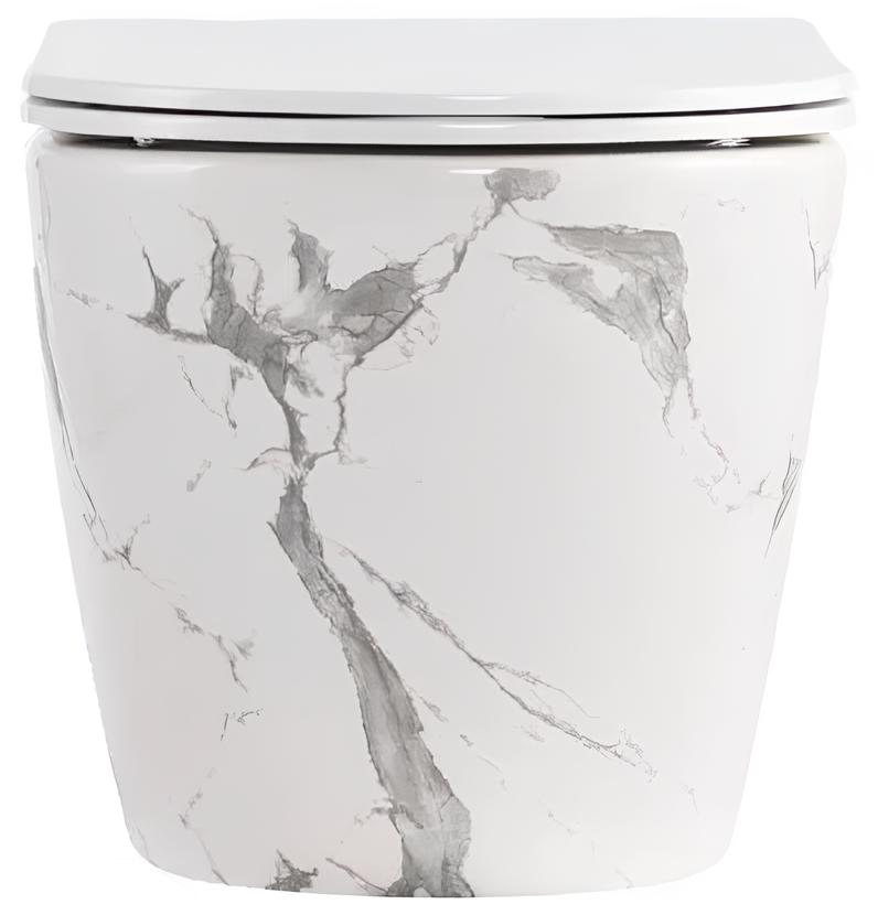 Унітаз підвісний Q-Tap Robin Ultra Quiet, Marble (QT13332381ASMR) ціна 14837 грн - фотографія 2