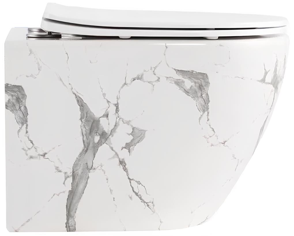 в продажу Унітаз підвісний Q-Tap Robin Ultra Quiet, Marble (QT13332381ASMR) - фото 3