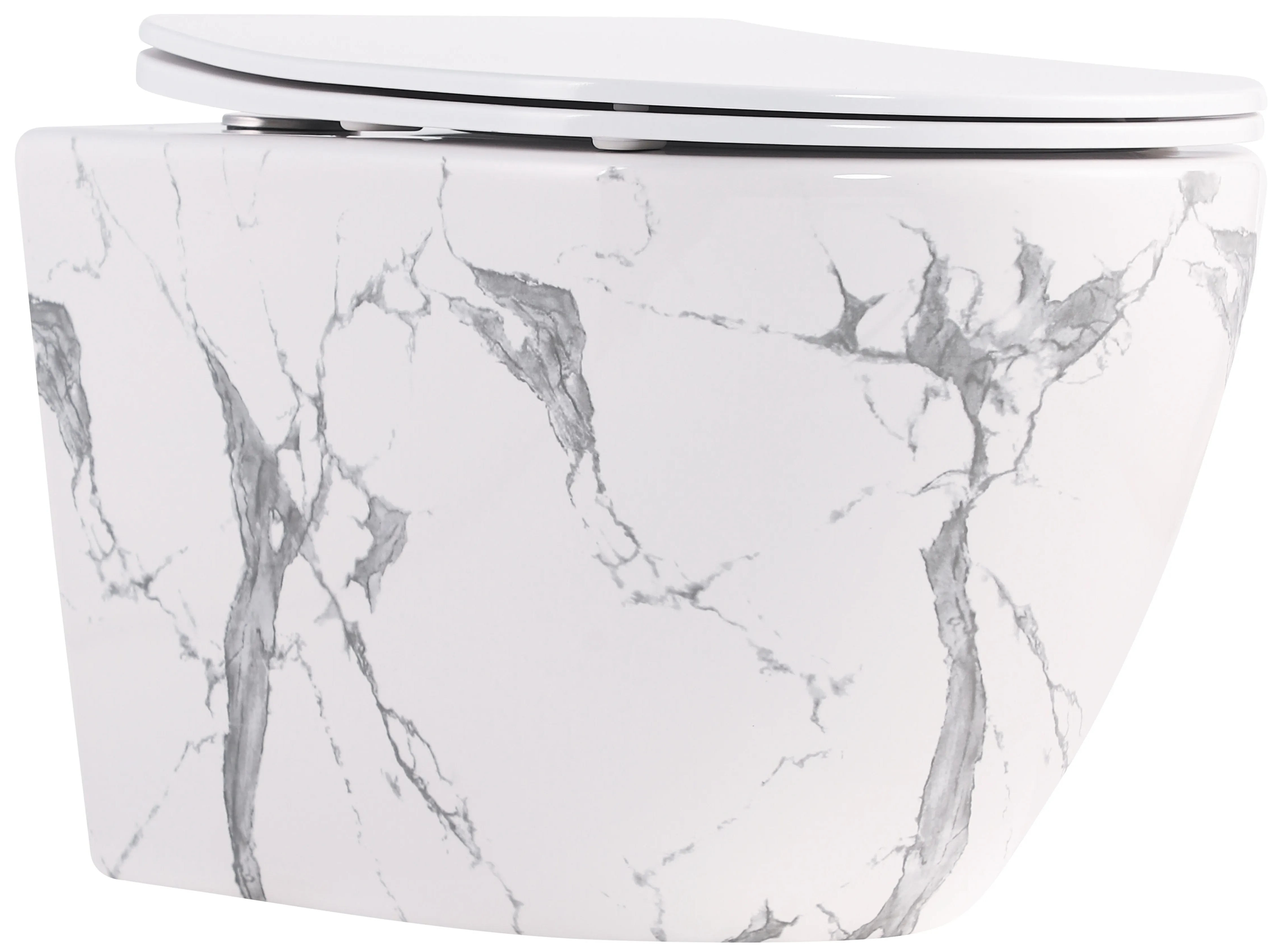 Унитаз подвесной Q-Tap Robin Ultra Quiet, Marble (QT13332381ASMR)