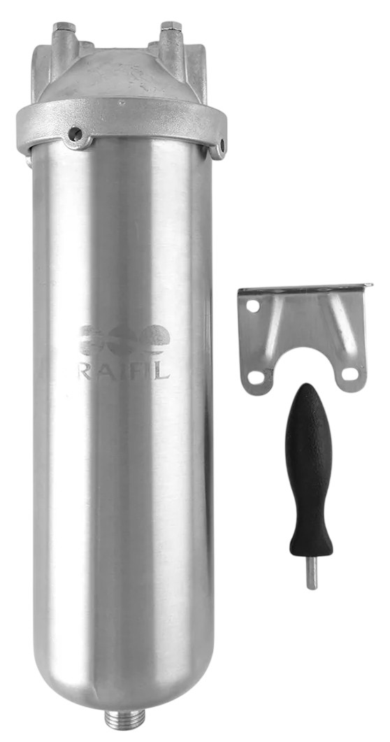 Магістральний фільтр Raifil 10 Slim 1/2" нержавіюча сталь (HMS-10D)