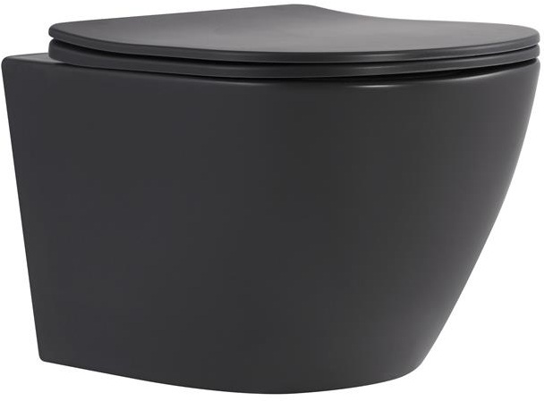 Унитаз подвесной Q-Tap Robin Ultra Quiet, Anthracite (QT13332381ASAN)