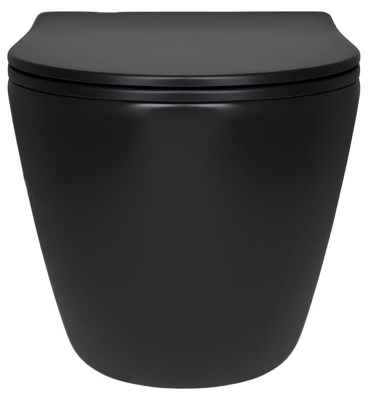 Унітаз підвісний Q-Tap Robin New Ultra Quiet, Matt Black (QT13332381ASMB) ціна 11591 грн - фотографія 2
