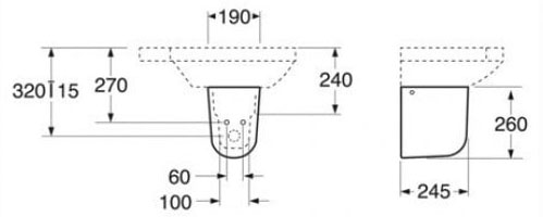 Gustavsberg Logic 52959901 Габаритные размеры
