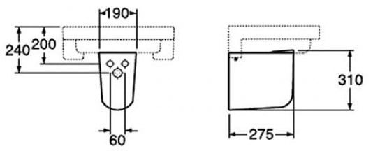 Gustavsberg Artic 1149310100 Габаритные размеры