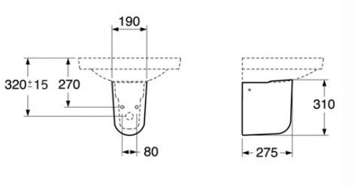 Gustavsberg Nordic 1129300100 Габаритные размеры
