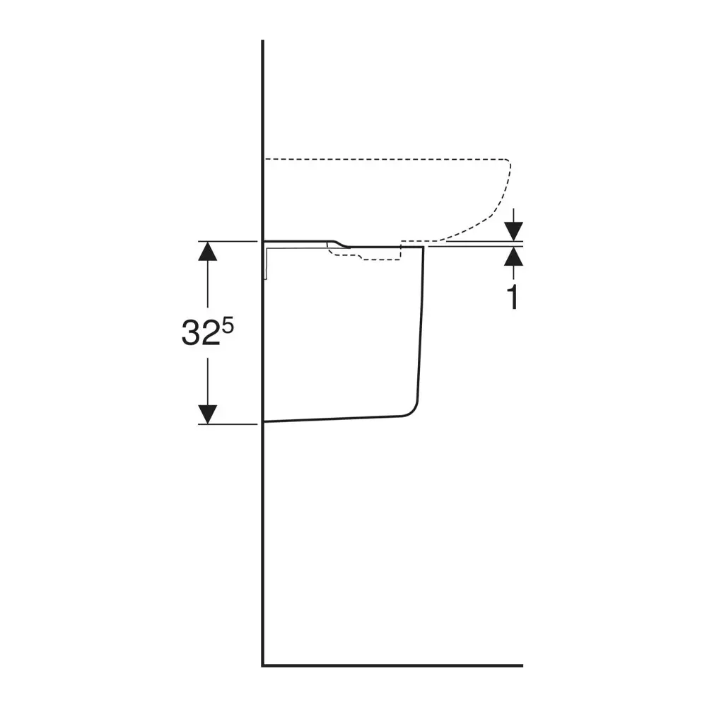 Geberit Selnova 500.329.01.7 Габаритные размеры