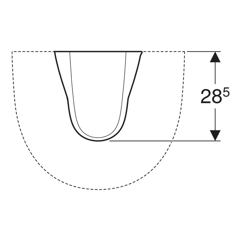 Geberit Selnova 500.329.01.7 Габаритные размеры