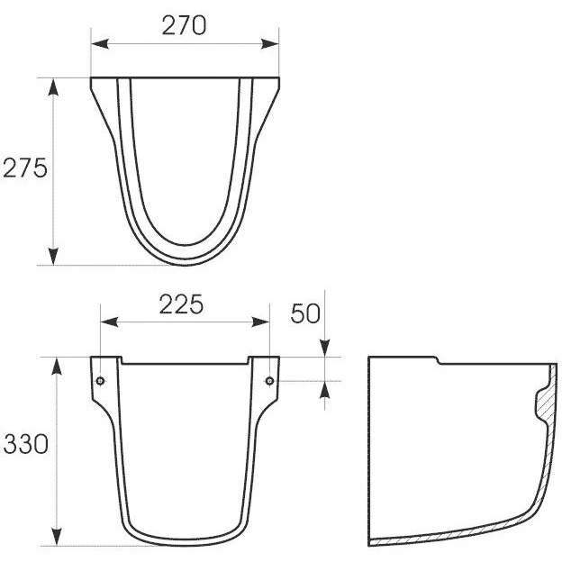 Cersanit President (K08-012/CCPS1000070936) Габаритні розміри